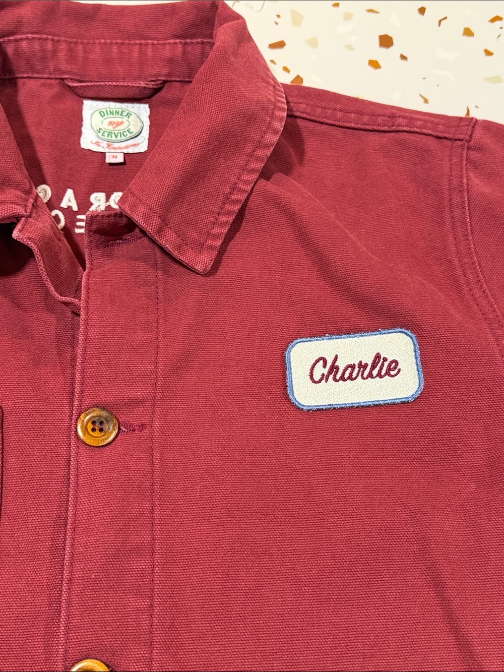 C as in Charlie Chore Jacket X Dinner Service - Picture 2 of 5